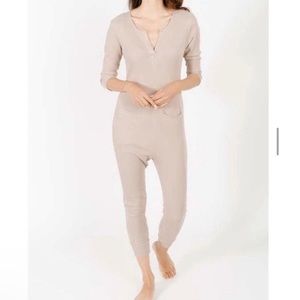 Smash + Tess Coffee Time Waffle Romper in Fawn